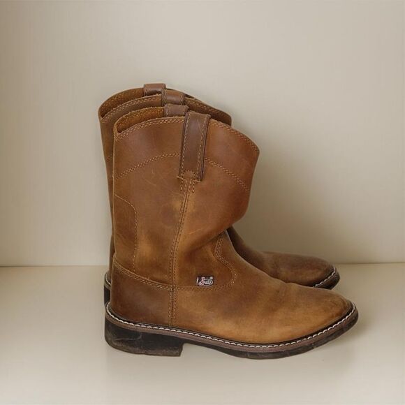 Justin Western Round Toe Boot - Picture 4 of 8